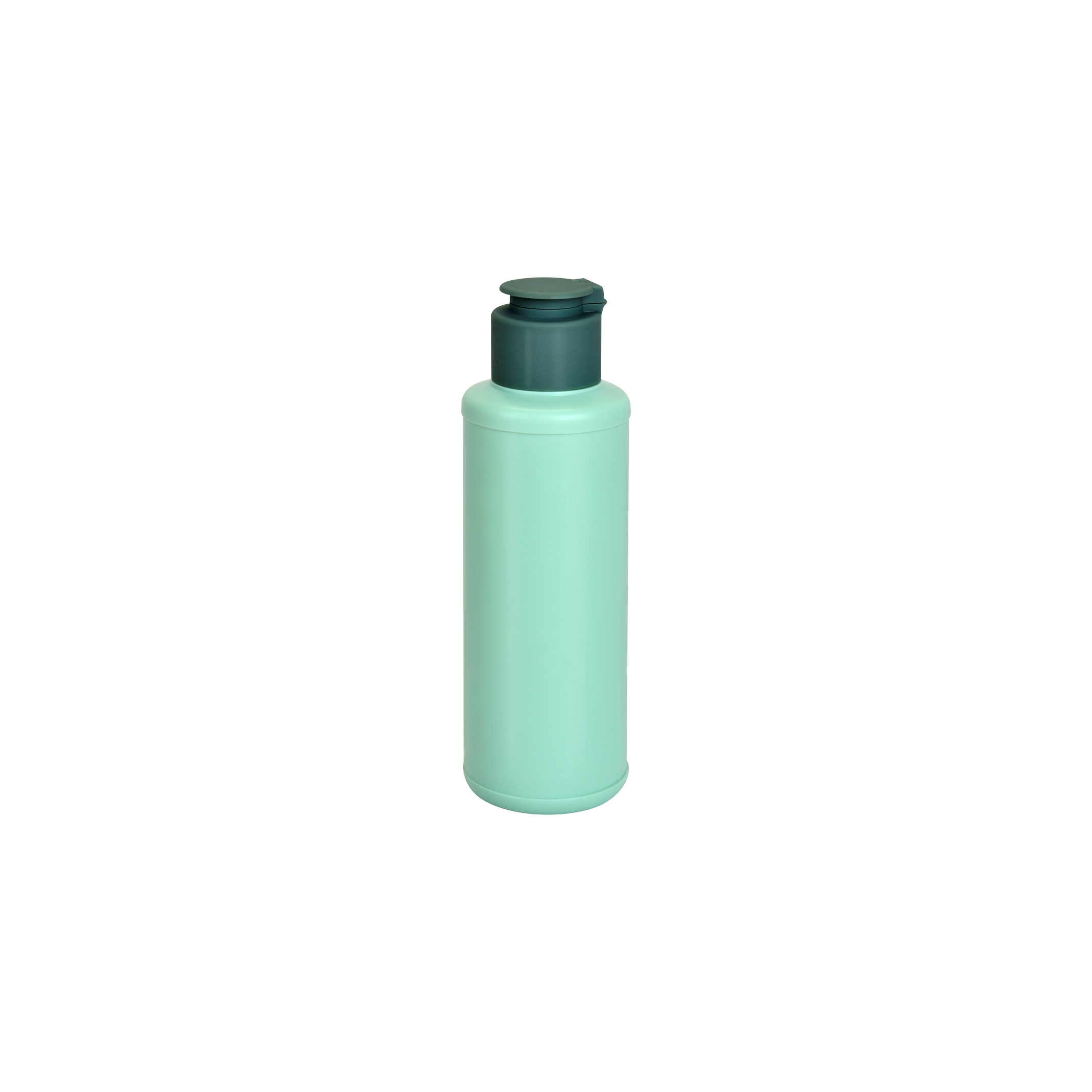 105ml black round hdpe bottle with flip top cap