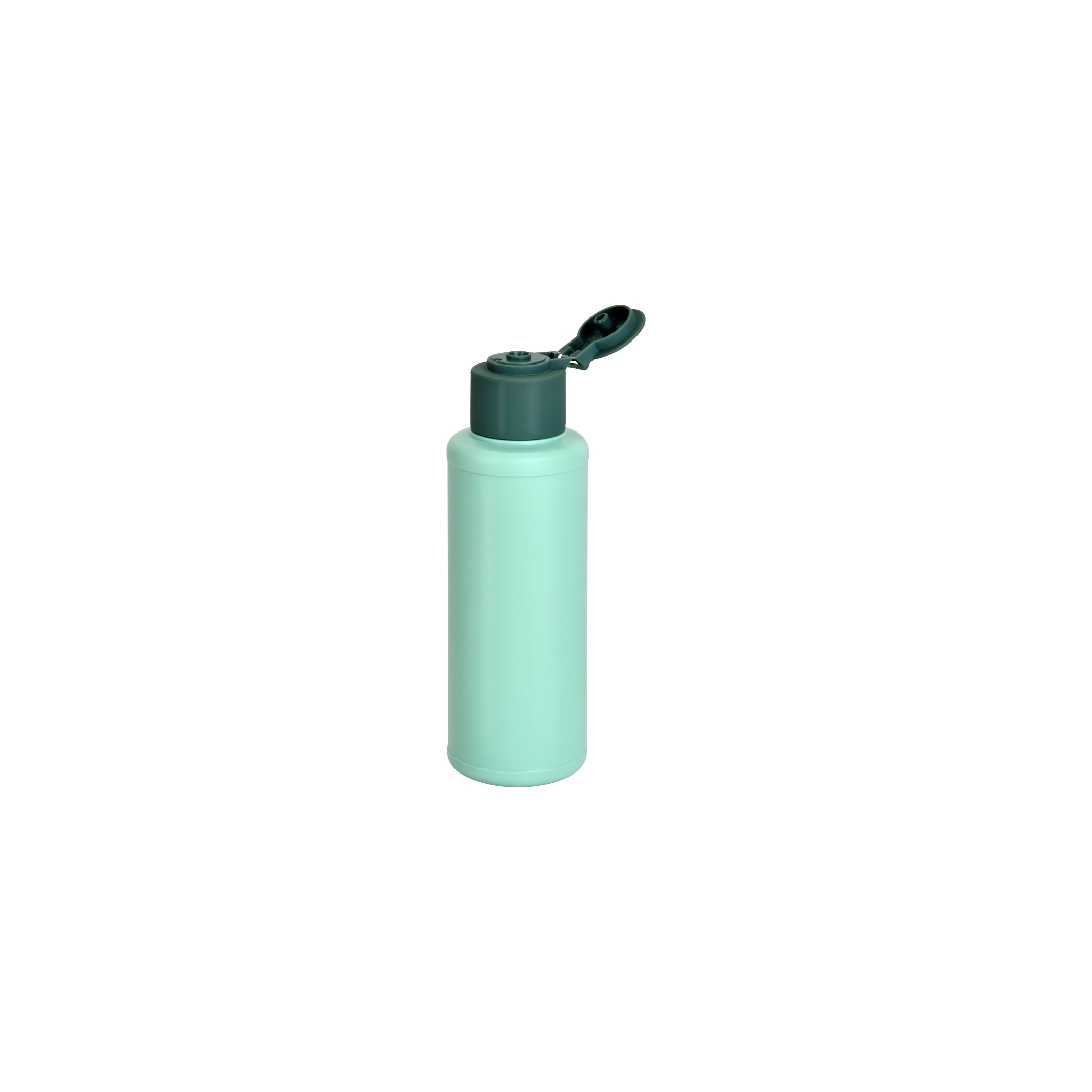 120ml black round hdpe bottle with flip top cap