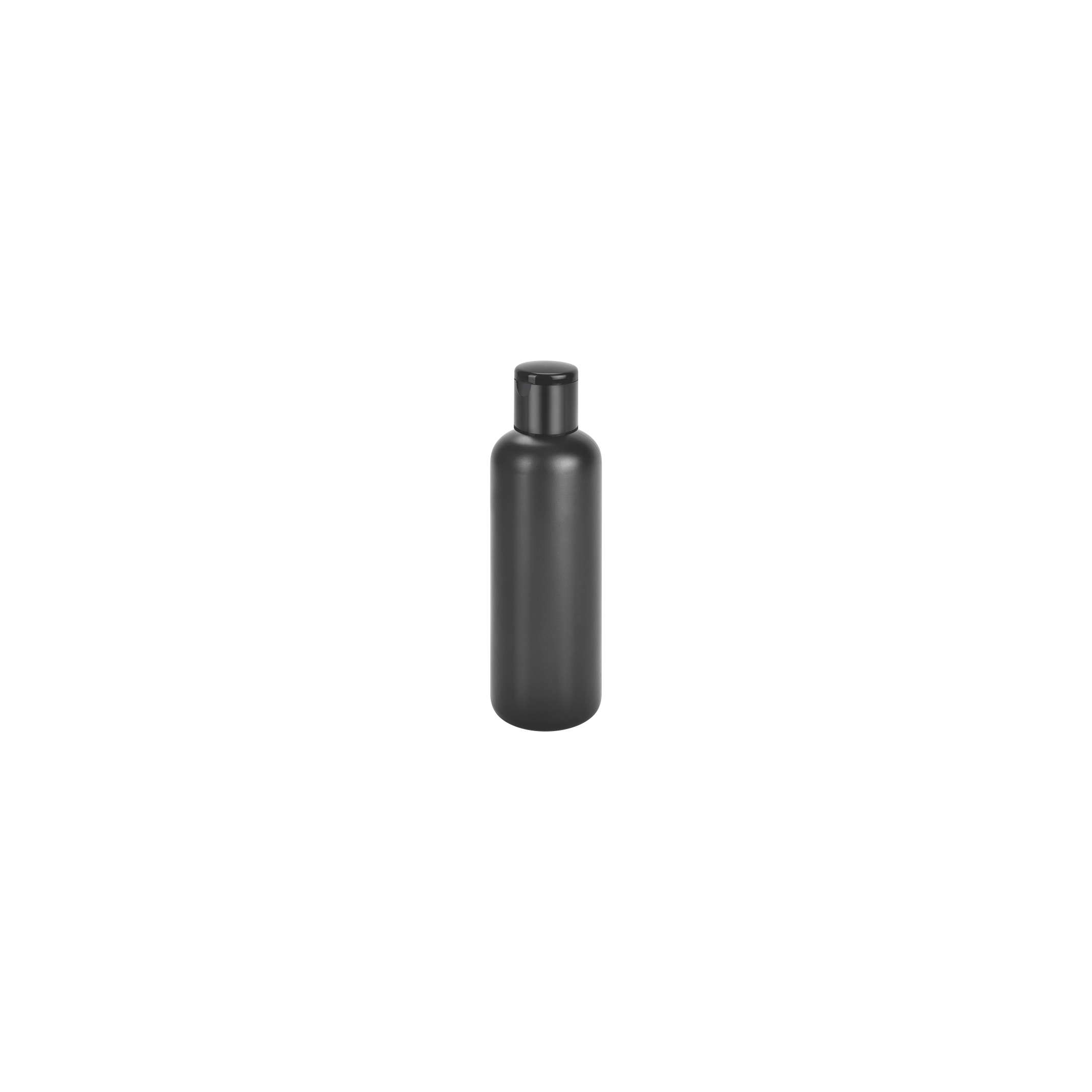 small round hdpe bottle with fliptop cap