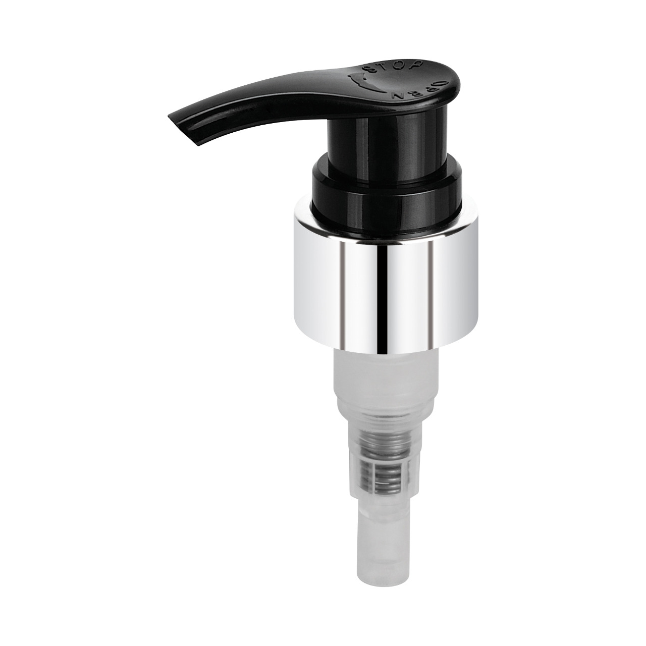 Lotion Pumps with silver metal